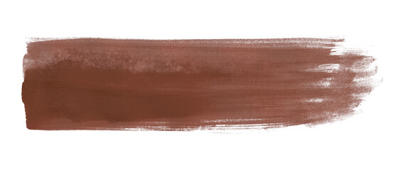 Brown watercolor background. Artistic hand paint. Isolated on transparent background.