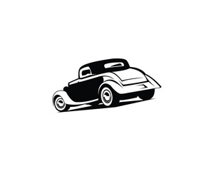 1932 ford coupe car silhouette logo concept emblem isolated