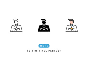 Talent Icon. Skill Expertise Resources Pictogram Graphic Illustration. Isolated Simple Line Icon For Infographic, App and Web Button.