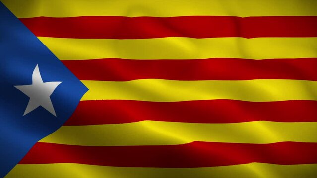 Estelada flag waving animation, perfect loop, official colors, 4K video