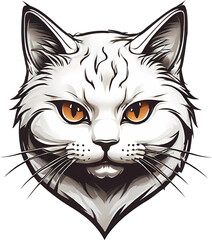 Obraz premium cat illustration, design for logo, t-shirt, sticker. ai generative images