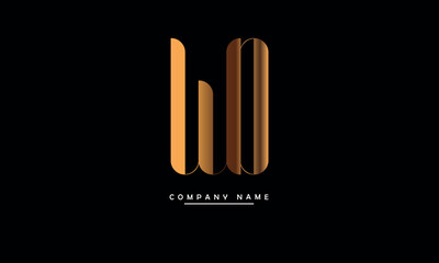 WB, BW, W, B Abstract Letters Logo Monogram