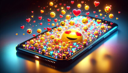 smartphone with social media icons