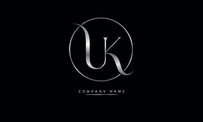 UK, KU, U, K Abstract Letters Logo Monogram