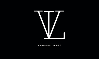 LV, VL, L, V Abstract Letters Logo Monogram