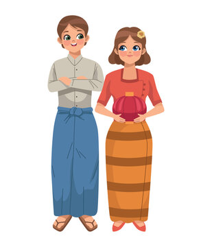 myanmar couple character