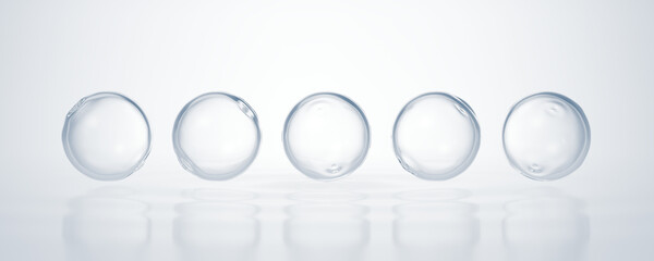 cosmetic moisturizer water molecule, Cosmetic Essence, Liquid bubble, Molecule inside Liquid Bubble...