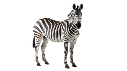 A majestic zebra stands out against the darkness, embodying the raw beauty and strength of terrestrial wildlife