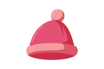 Pink Beanie Hat Winter Sticker Design