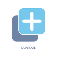 Fototapeta premium duplicate concept line icon. Simple element illustration. duplicate concept outline symbol design.