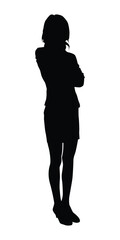Business woman silhouette standing illustration