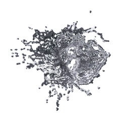 futuristic chrome liquid Abstract metallic shape 3d render