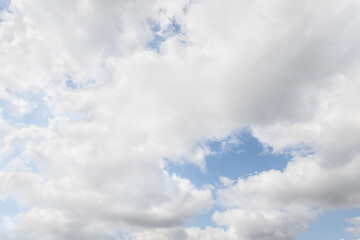 Fototapeta premium The unique beauty of a clear cloudy daytime summer sunny calm bright sky