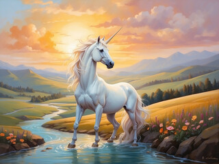 horse in the mountains