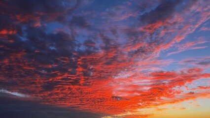 sunset in the sky