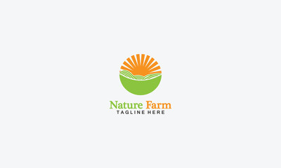 agriculture and natural farm logo design vector template