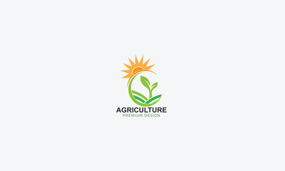 agriculture and natural farm logo design vector template