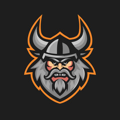Viking head esport gaming logo