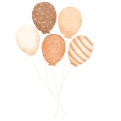 watercolor boho neutral balloons © Mommidhi