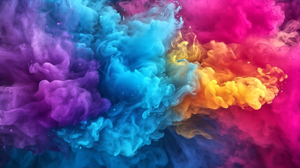 Fototapeta premium abstract vivid colorful powder background