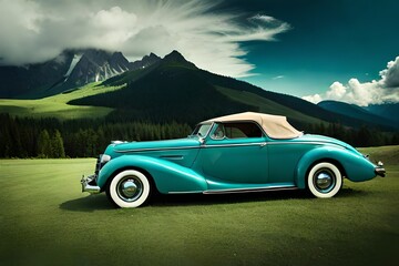 car in the mountains