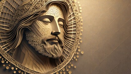 Amazing drawing of Jesus Christ.  - obrazy, fototapety, plakaty