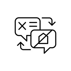 Exchange outline icons, minimalist vector illustration ,simple transparent graphic element .Isolated on white background