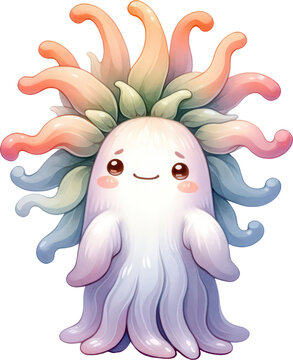 recommend clip art: Nudibranch Sea Slugs Watercolor Cute Drawing  Sea life animals, nursery style, PNG