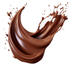 chocolate splash isolated on white background