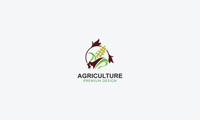 agriculture and natural farm logo design vector template