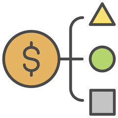 Diversify Family Outline Color Icon