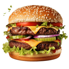 hamburger isolated on white