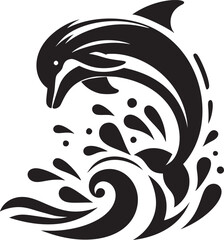 Stylized Dolphin Illustration