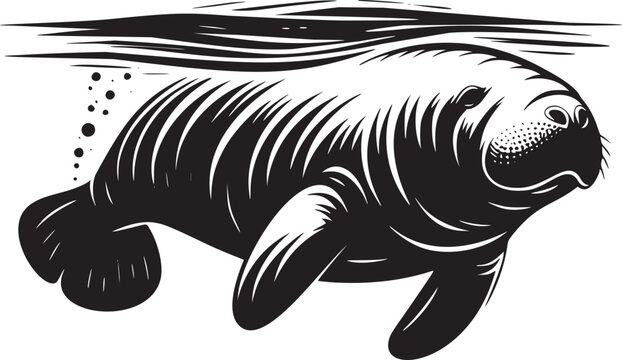 Manatee Illustration
