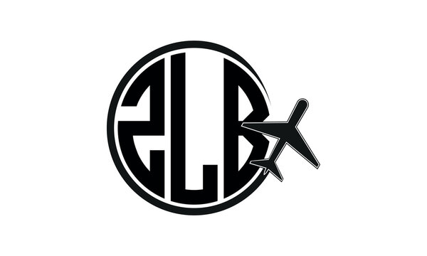 ZLB three initial letter circle tour & travel agency logo design vector template. hajj Umrah agency, abstract, wordmark, business, monogram, minimalist, brand, company, flat, tourism agency, tourist