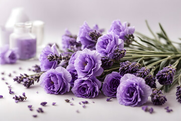 Obraz na płótnie Canvas A clipart with lavender flowers
