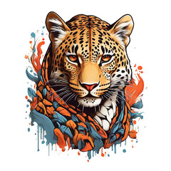 Leopard Animal Illustration for creative printing
