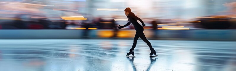 Figure skating sport background . Banner