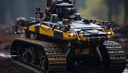 Autonomous Firefighting Vehicles: Driverless vehicles navigating rugged terrain to reach remote wildfire areas, using advanced AI to strategize and extinguish fires.