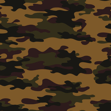
seamless camouflage military pattern classic vector background, trendy print