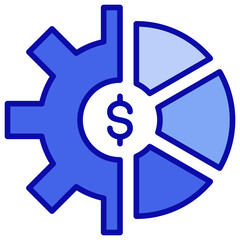 Asset Allocation Blue Icon