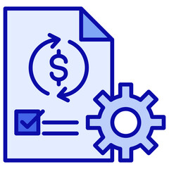 Financial Planning Blue Icon