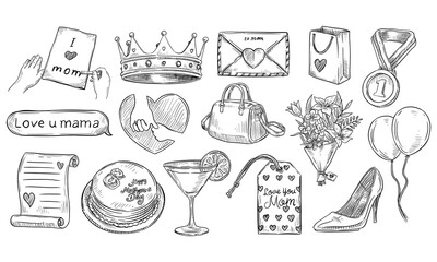 Mother day handdrawn collection