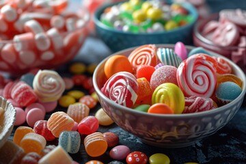 Fototapeta na wymiar Candy sweets background 