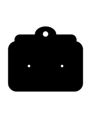 Earring Holder Display Card Template Silhouette SVG Vector