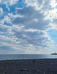 Obraz premium Soesokkak Beach has black sand.