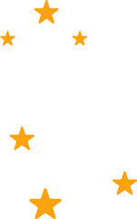 Orange Star Confetti