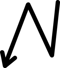 doodle arrow shape