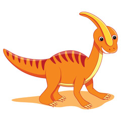 Cute dinosaur isolated on white background.