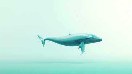 gambar lumba lumba lucu berenang di laut biru, Generate AI.